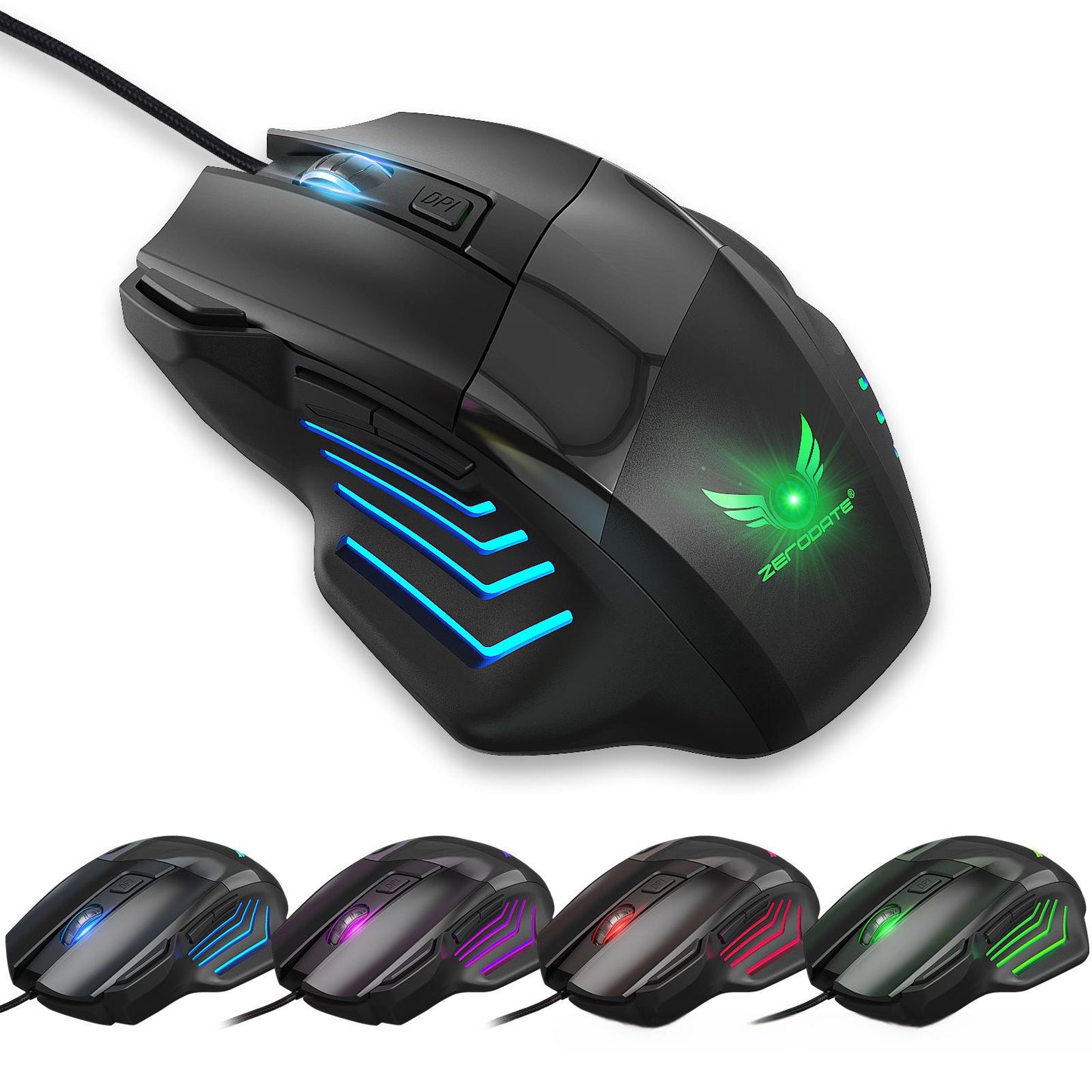 E-sports PUBG Game Mechanical Mouse 7-Button Colorful Breathing Light Desktop Computer Laptop Universal