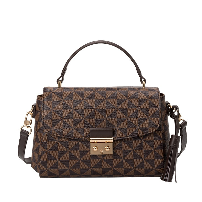 Shoulder Bags For Women New Luxury With Crossbody Strap And Top Handle Plaid Fashion Vintage Messenger Female Hot Handbags