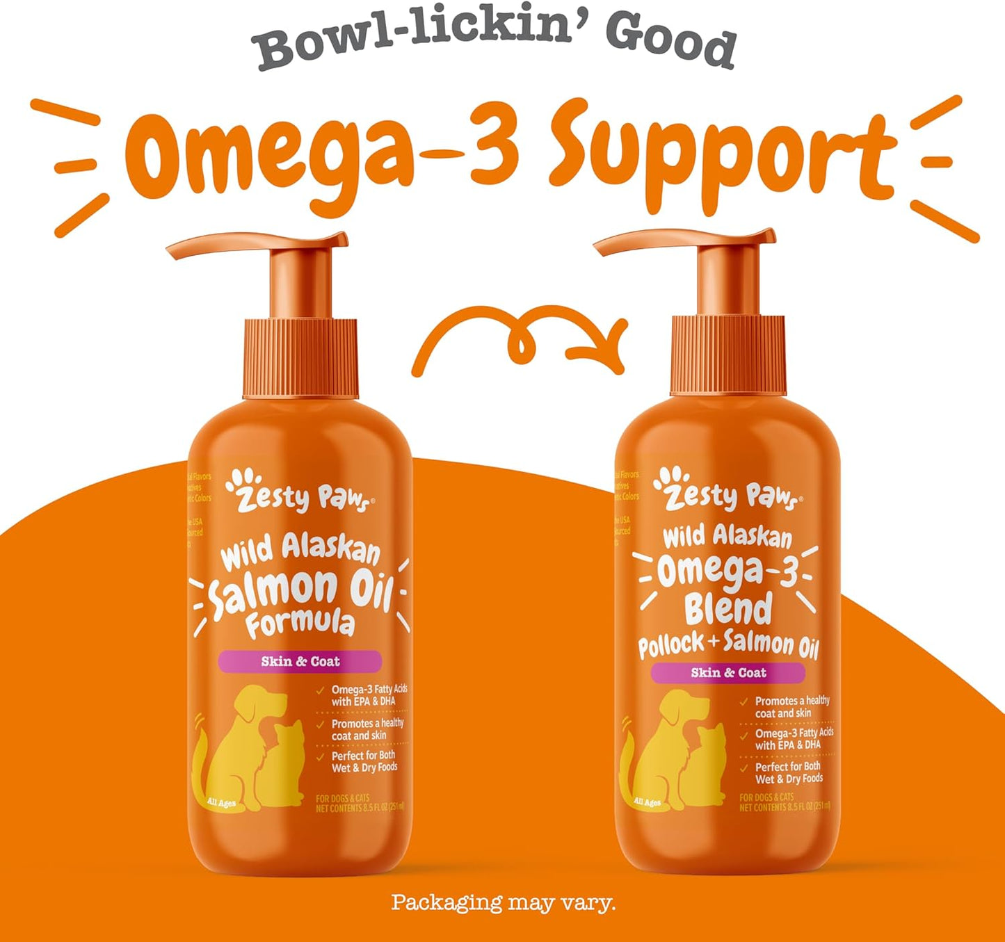 Wild Alaskan Omega-3 Blend — Pollock & Salmon Oil for Dogs and Cats (16 Fl Oz)