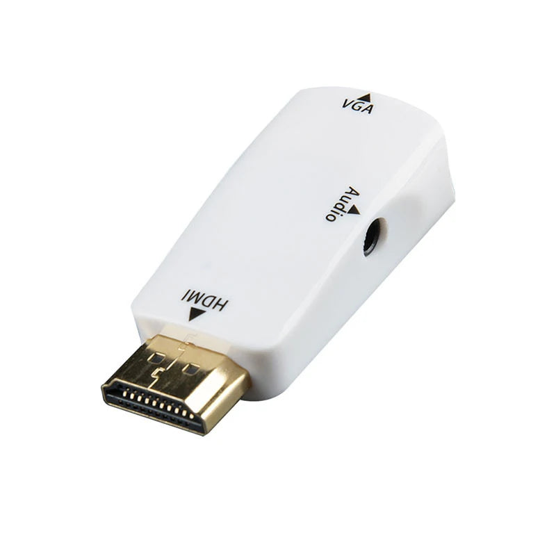 HDMI Male to VGA 15 Pin Female Adapter Audio Cable Converter FHD 1080P 720P 480P For PC Laptop TV Box Computer Display Projector