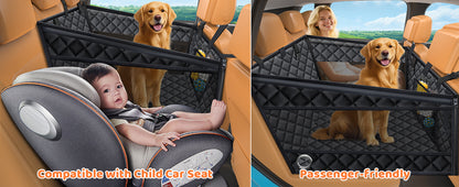Dog Car Seat Cover for Pets - Carbon Black (Size: Standard - 54" Length)