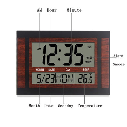 Large Screen Ultra Silent Electronic Alarm Clock Desktop Electronic Clock