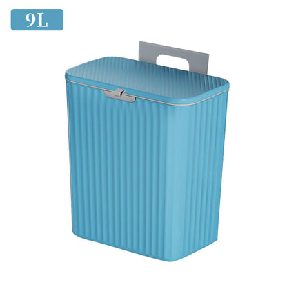 Kitchen Garbage Can Hanging Household With Cover Cabinet Door Wall-Mounted Food Waste Canister Hanging Bathroom Toilet