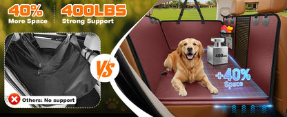 Dog Car Seat Cover for Pets - Red (Size: Standard - 54" Length)