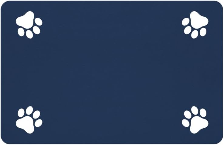 Pet Feeding Mat-Absorbent - Navy Blue