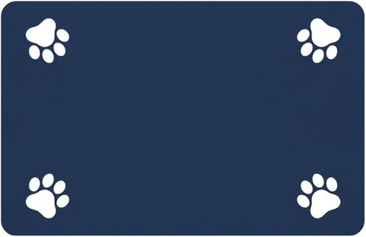 Pet Feeding Mat-Absorbent - Navy Blue