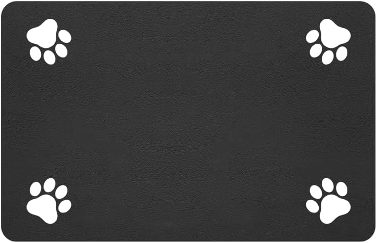 Pet Feeding Mat-Absorbent - Black