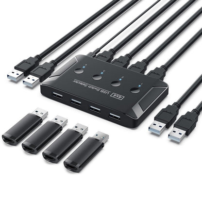 USB 2.0 Switch 4-in-4-out 4-port USB Keyboard Mouse Printer Shared Printer Switch