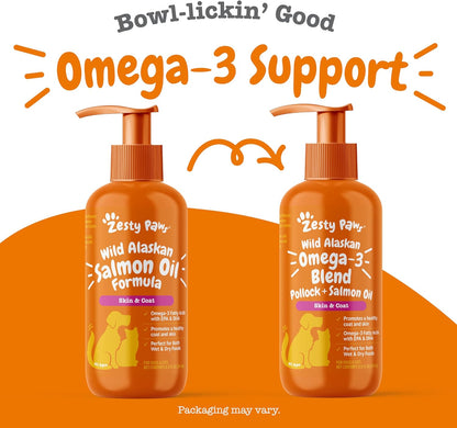 Wild Alaskan Omega-3 Blend — Pollock & Salmon Oil for Dogs and Cats (16 Fl Oz)