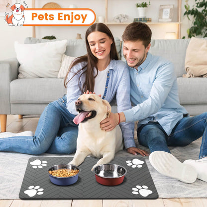 Pet Feeding Mat - Red easy to clean