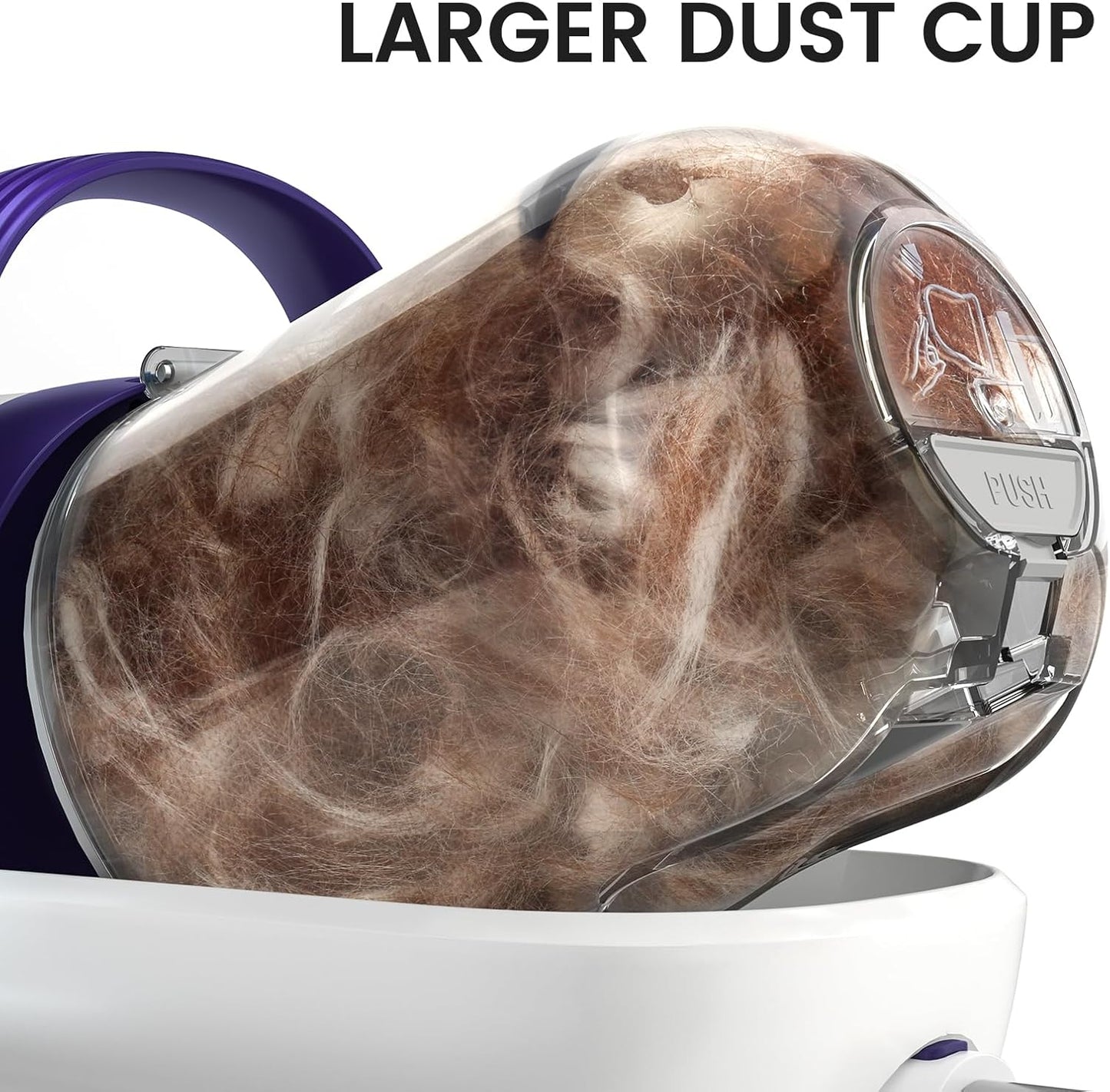 Pet Grooming Vacuum with Clipper & Nail Grinder – Purple