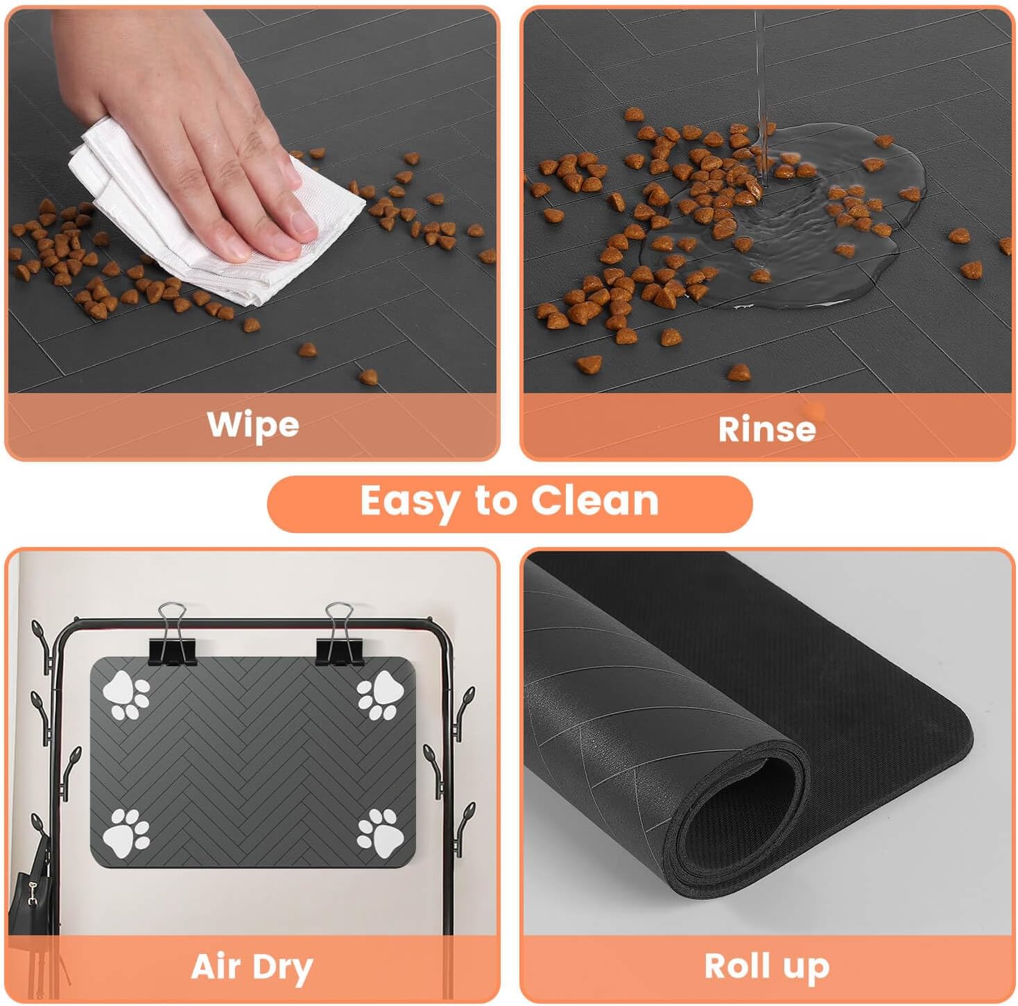 Pet Feeding Mat - Beige size guide