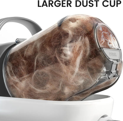 Pet Grooming Vacuum with Clipper & Nail Grinder – Gray