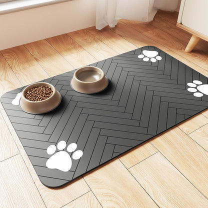 Pet Feeding Mat - Dark Grey main
