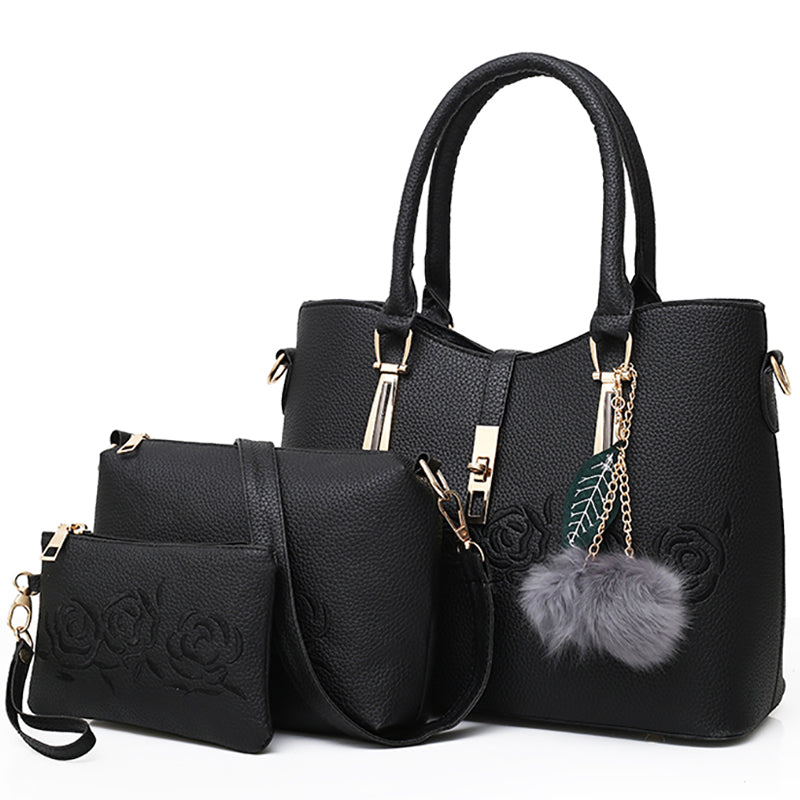 3pcs Leather Bags Handbags Women Famous Brand Shoulder Bag Female Casual Tote Women Messenger Bag Set Bolsas