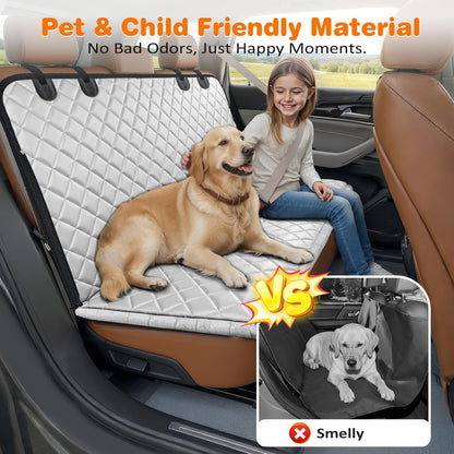Dog Car Seat Cover for Pets - Light Gray (Size: Standard - 54" Length)