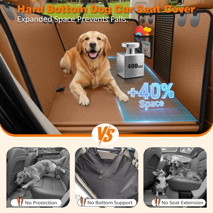 Dog Car Seat Cover for Pets - Brown (Size: Standard - 54" Length)