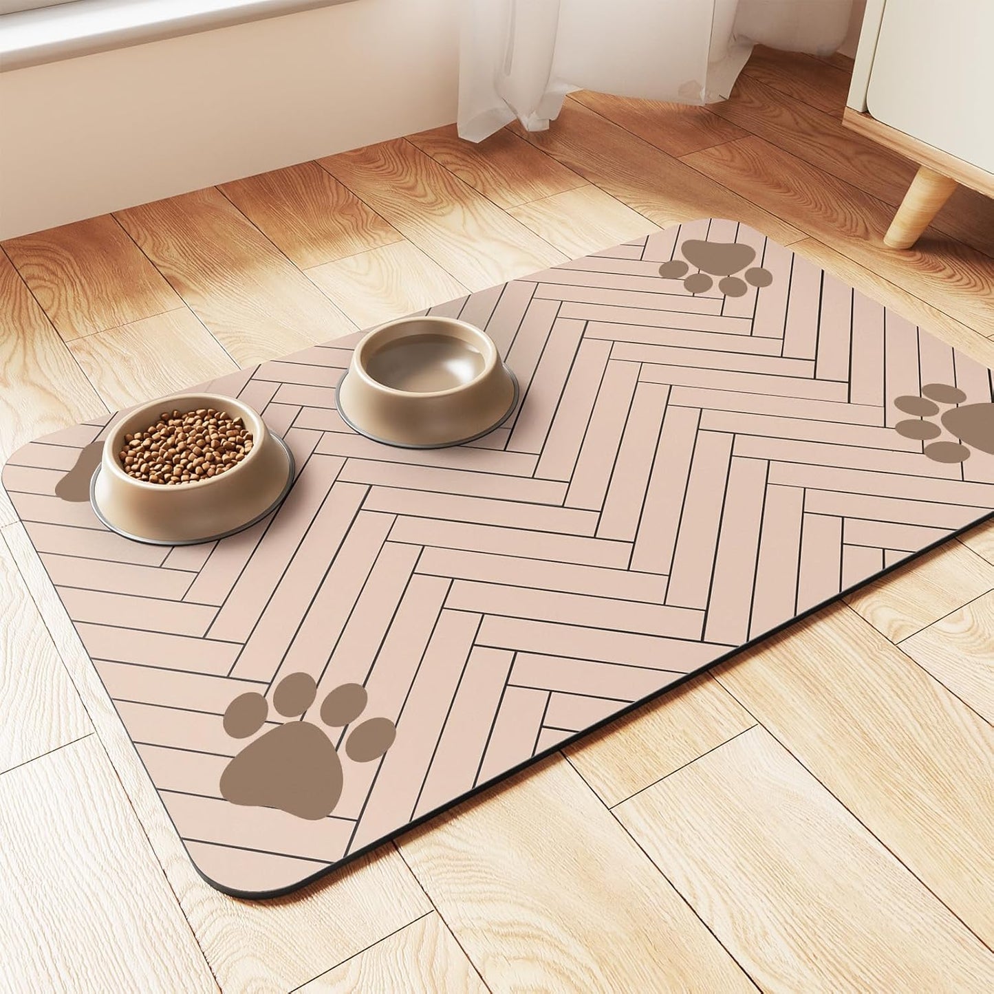 Pet Feeding Mat - Beige main