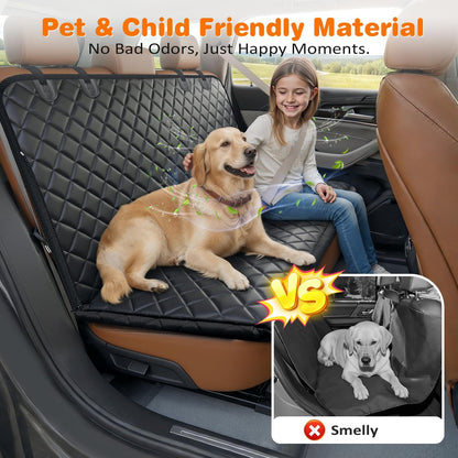 Dog Car Seat Cover for Pets - Jet Black (Size: Standard - 54" Length)