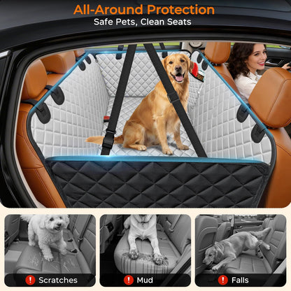 Dog Car Seat Cover for Pets - Light Gray (Size: Standard - 54" Length)