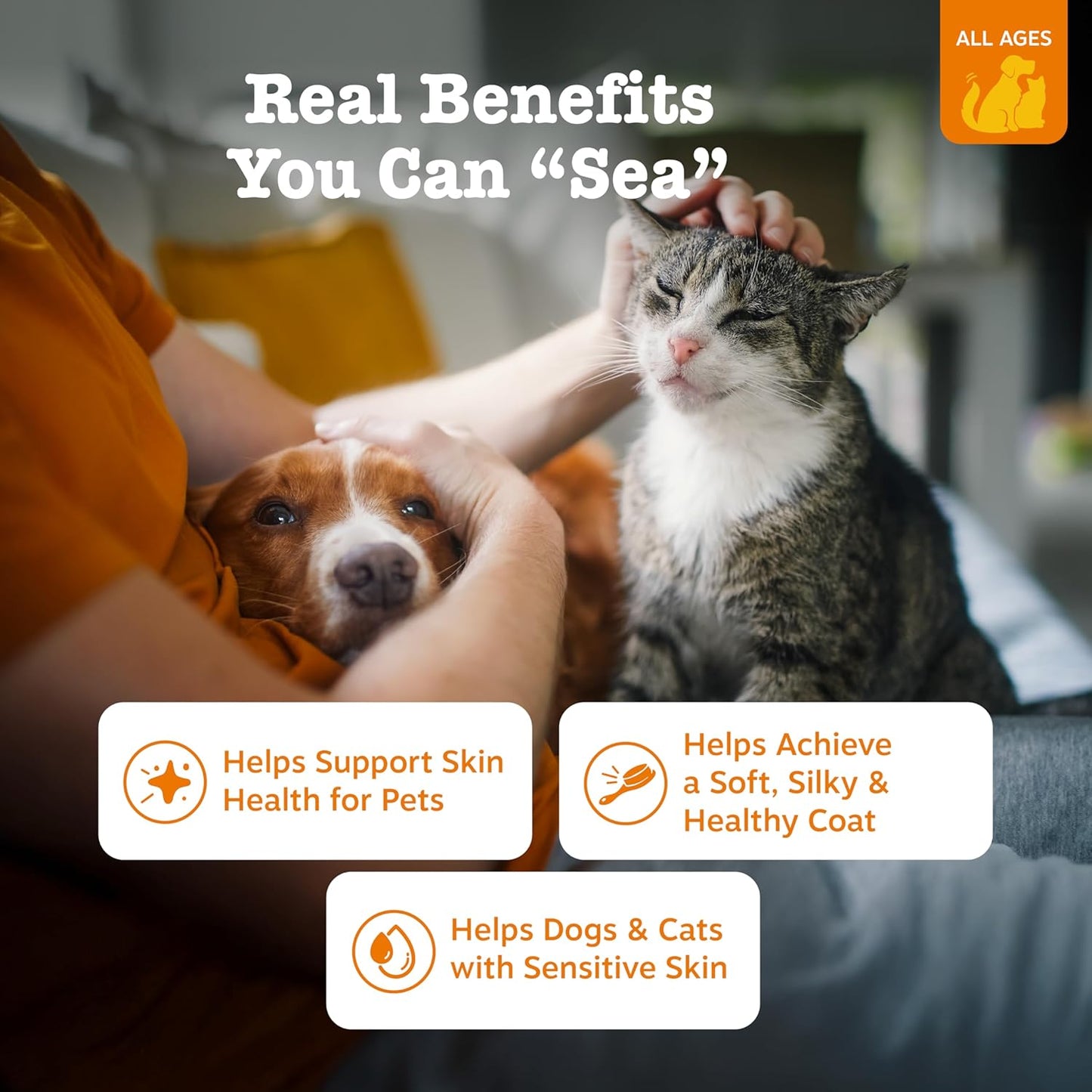 Wild Alaskan Omega-3 Blend — Pollock & Salmon Oil for Dogs and Cats (16 Fl Oz)