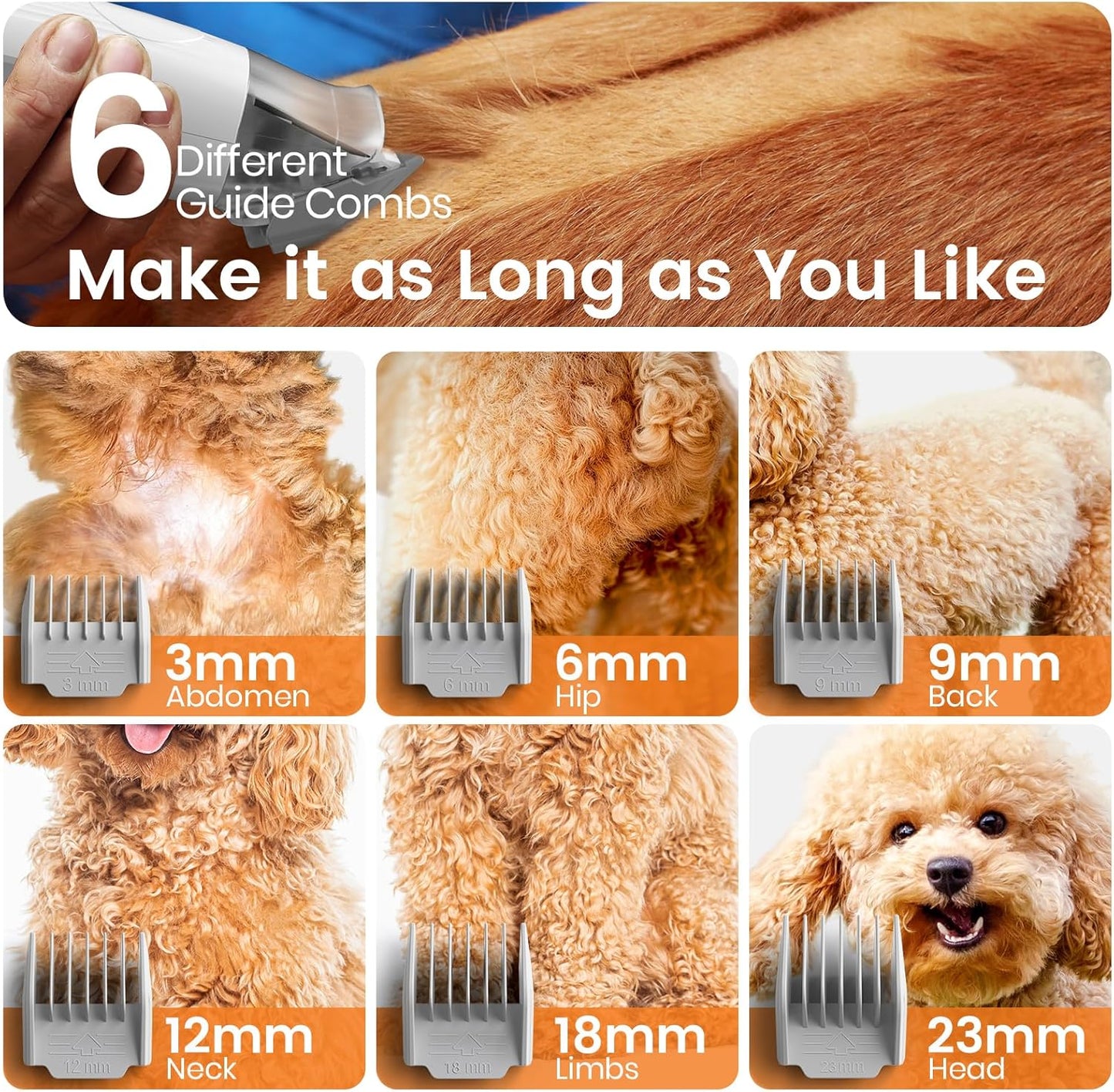 Pet Grooming Vacuum with Clipper & Nail Grinder – Blue