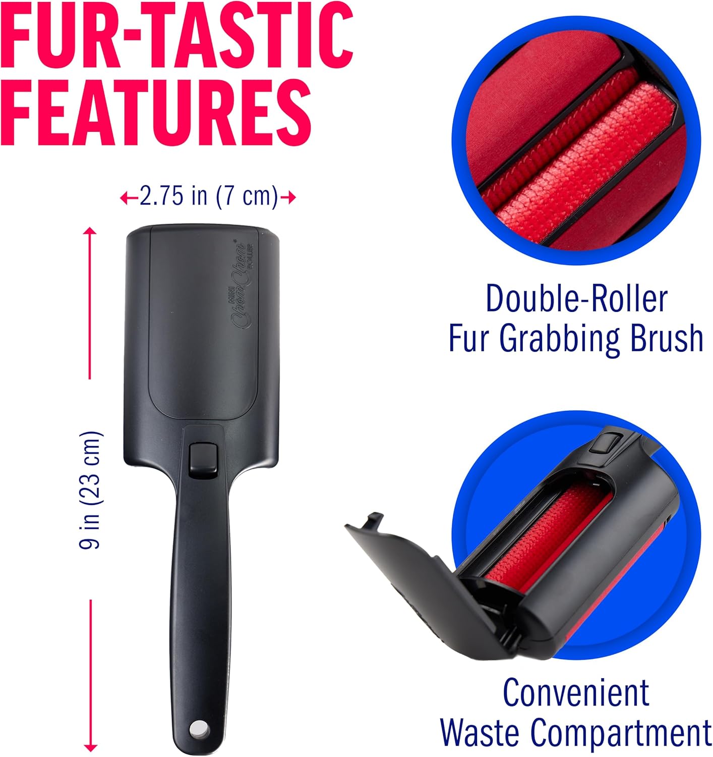 ChomChom Roller Pet Hair Remover – Black Matte
