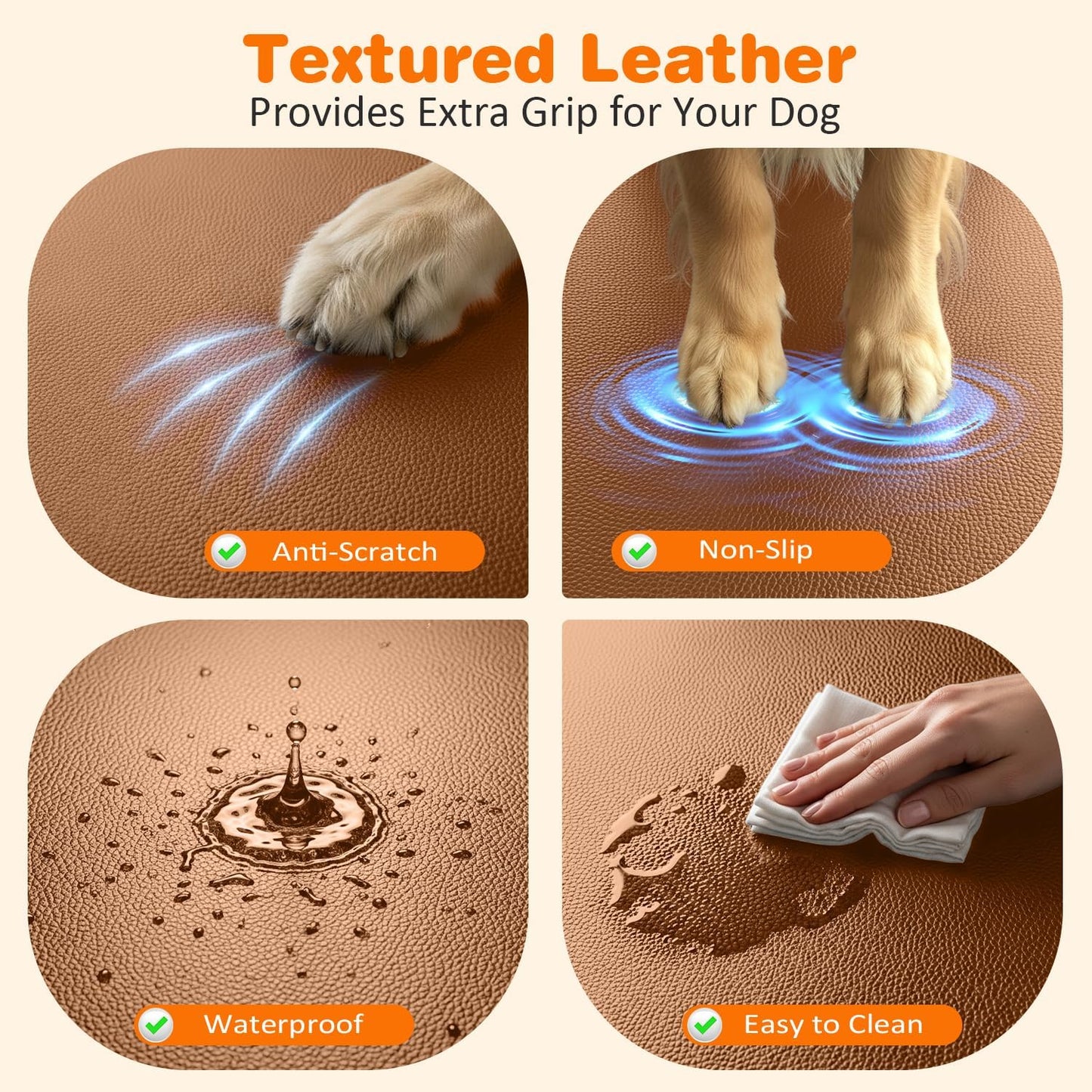 Dog Car Seat Cover for Pets - Brown (Size: Standard - 54" Length)