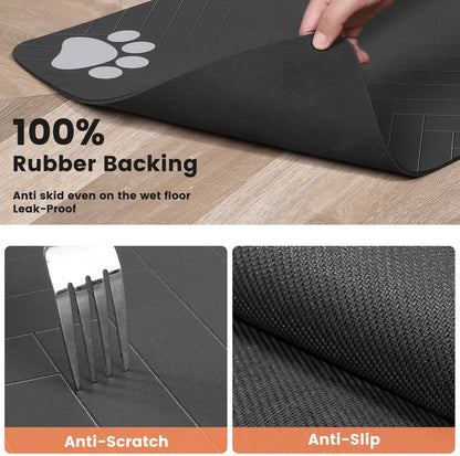Pet Feeding Mat - Lime Green size chart