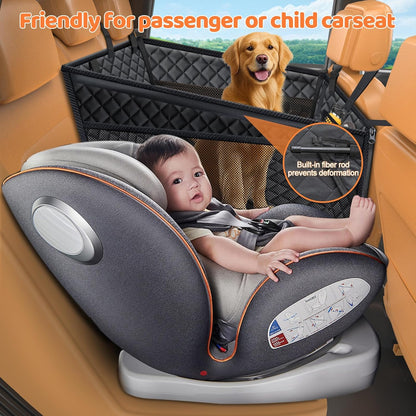 Dog Car Seat Cover for Pets - Carbon Black (Size: Standard - 54" Length)