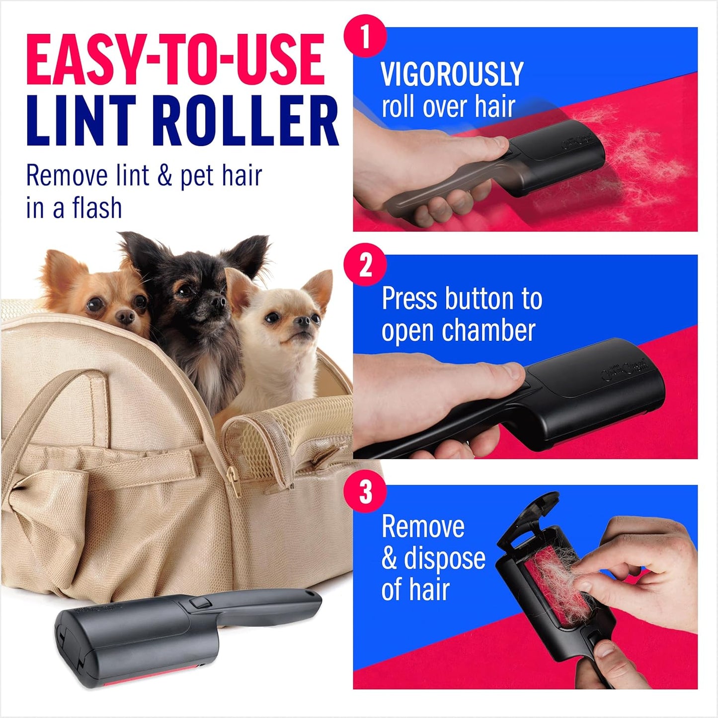 ChomChom Roller Pet Hair Remover – Black Matte
