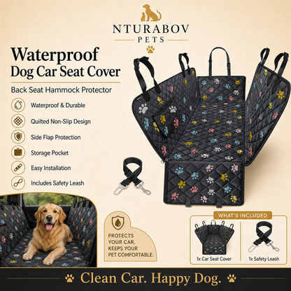 Dog Car Seat Cover for Pets -Colorful (Size: Standard - 54" Length)