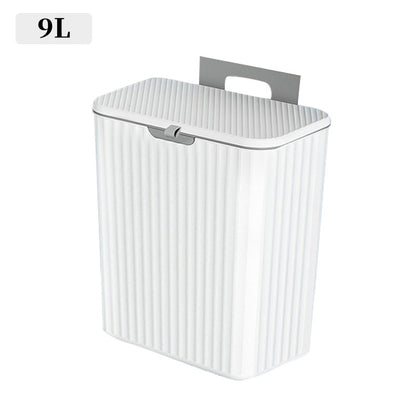 Kitchen Garbage Can Hanging Household With Cover Cabinet Door Wall-Mounted Food Waste Canister Hanging Bathroom Toilet