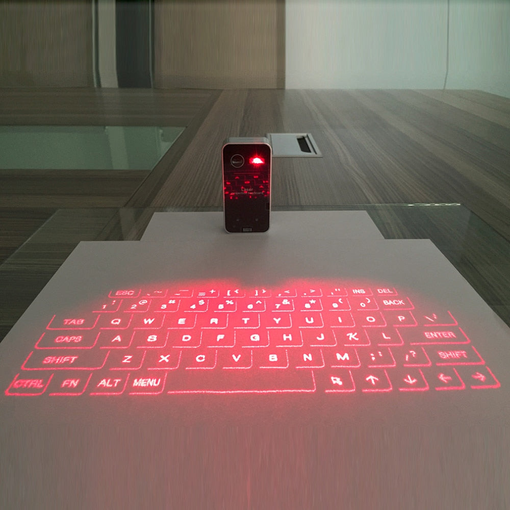 Travor Laser Projection Virtual Keyboard Smart Infrared Laser Projection Keyboard For Smartphone PC Tablet Laptop