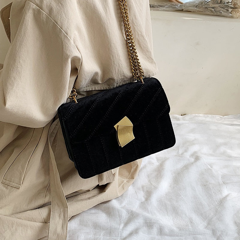 Luxury Handbags Women Bags Designer Shoulder Vintage Velvet Chain Evening Clutch Bag Messenger Crossbody Bags For Women