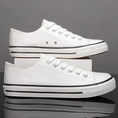 Lace Up Round Toe Canvas Sneakers