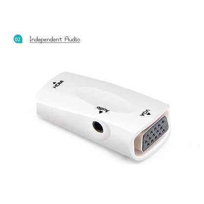 HDMI Male to VGA 15 Pin Female Adapter Audio Cable Converter FHD 1080P 720P 480P For PC Laptop TV Box Computer Display Projector