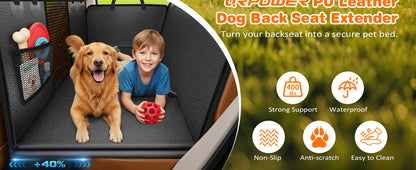 Dog Car Seat Cover for Pets - Black (Size: Standard - 54" Length)