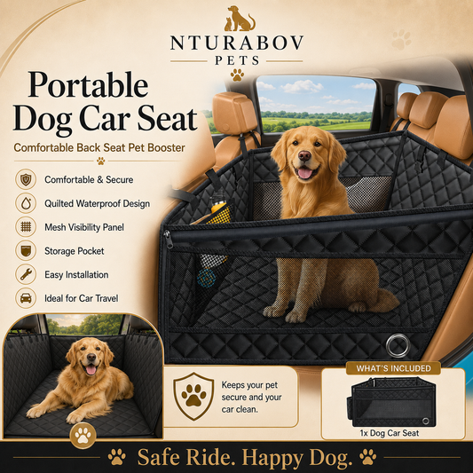 Dog Car Seat Cover for Pets - Carbon Black (Size: Standard - 54" Length)
