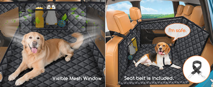 Dog Car Seat Cover for Pets - Carbon Black (Size: Standard - 54" Length)