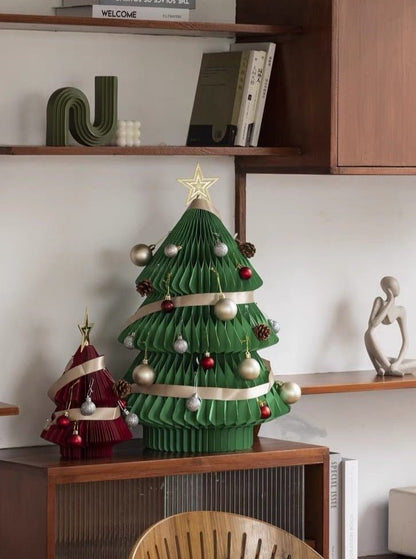Honeycomb Foldable Accordion Christmas Tree - Christmas Decor for Neutral Nordic Home